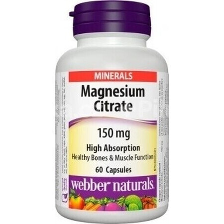 WEBBER NATURALS Magnesium 150 mg 1×60 tbl, food supplement