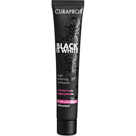 CURAPROX Black is White + CS 5460 1×1 set, 90 ml whitening tandpasta + CS 5460 tandenborstel