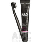 CURAPROX Black is White + CS 5460 1×1 set, 90 ml whitening tandpasta + CS 5460 tandenborstel