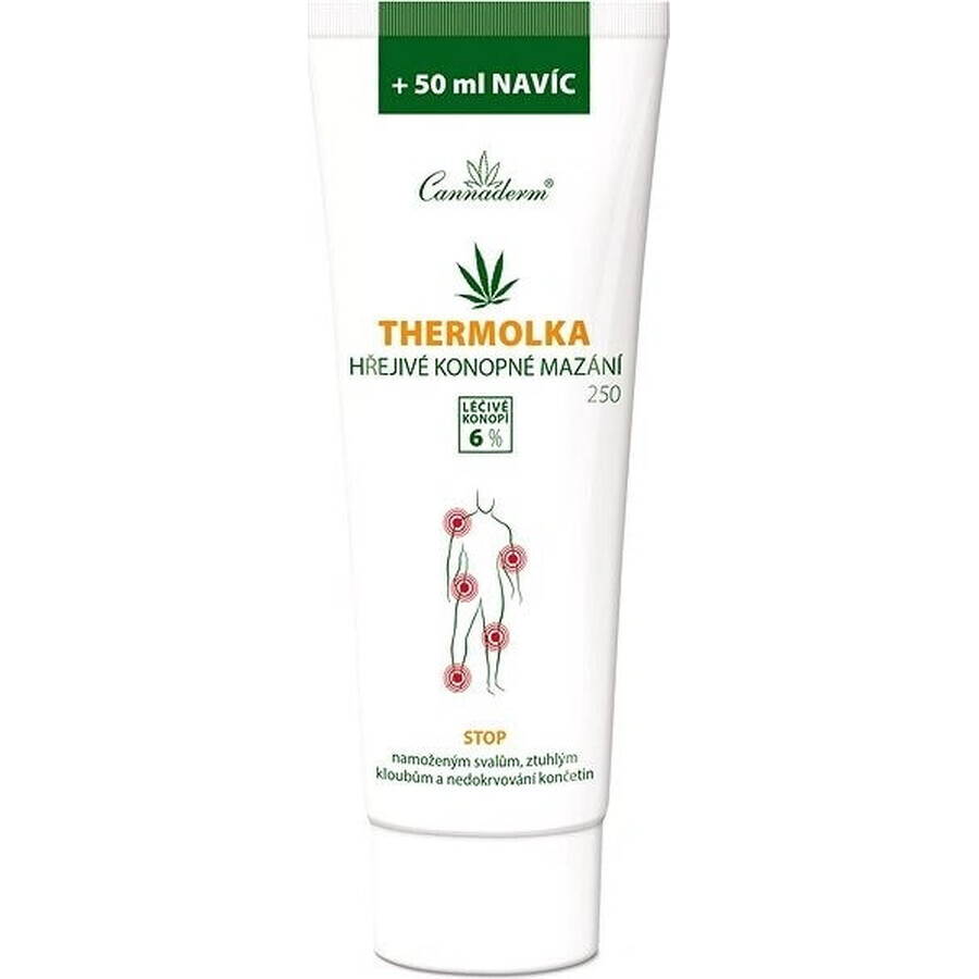 Cannaderm Thermolka - lubrifiant încălzitor din cânepă 1×250 ml, gel de masaj