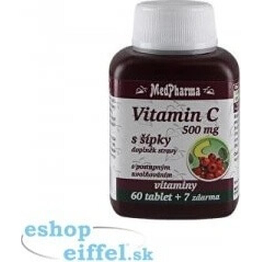 MedPharma VITAMINA C 500MG cu săgeți 1×37 tbl, eliberare treptată