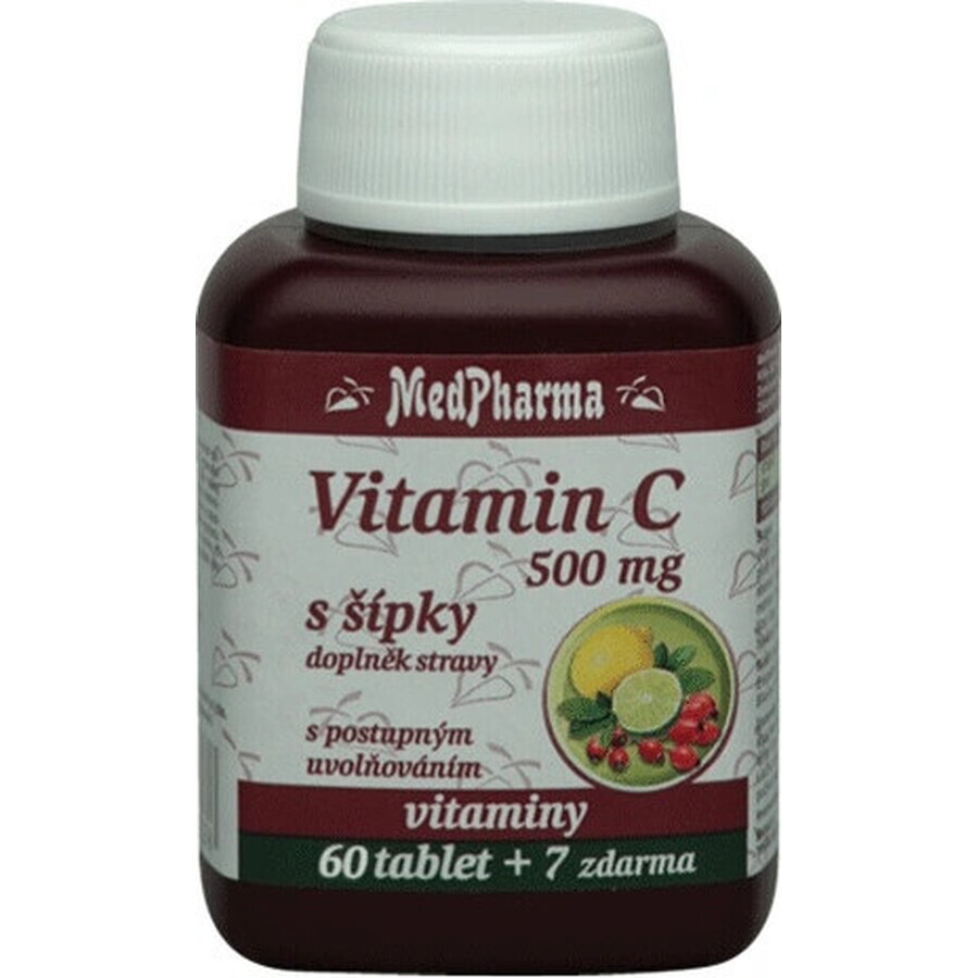 MedPharma VITAMINA C 500MG cu săgeți 1×37 tbl, eliberare treptată