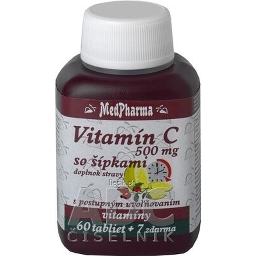 MedPharma VITAMINA C 500MG cu săgeți 1×37 tbl, eliberare treptată