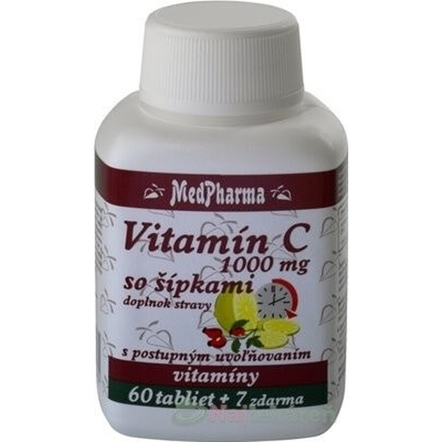 MedPharma VITAMINA C 500MG cu săgeți 1×37 tbl, eliberare treptată