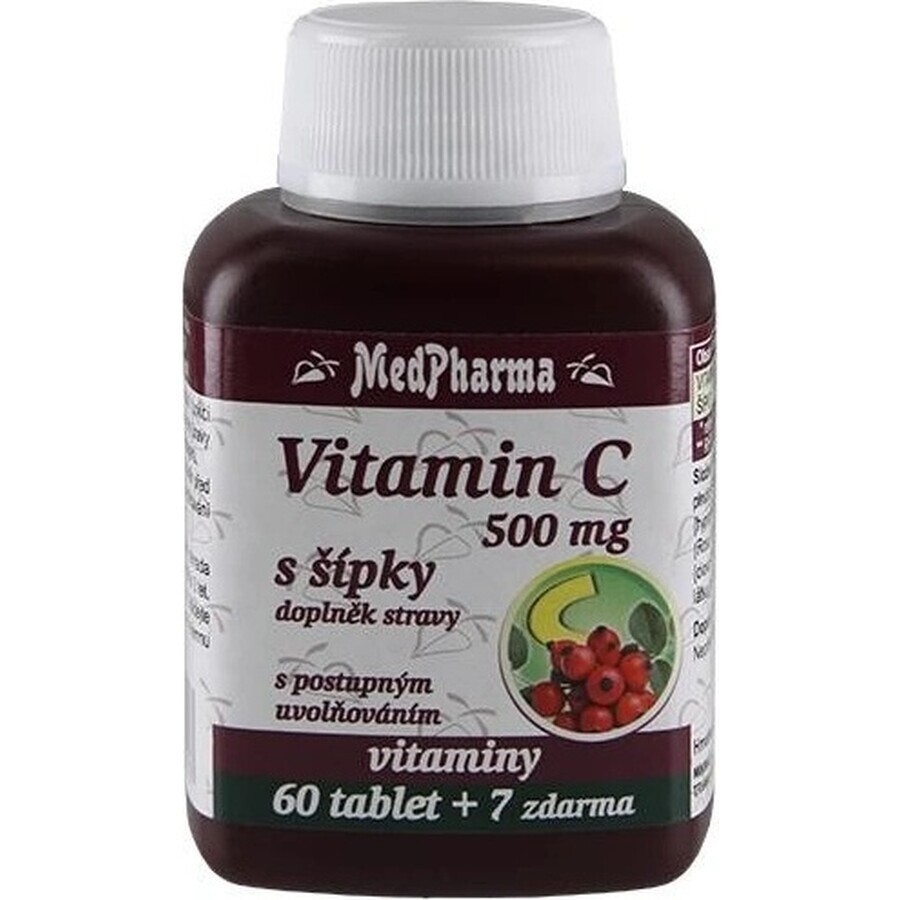 MedPharma VITAMINA C 500MG cu săgeți 1×37 tbl, eliberare treptată