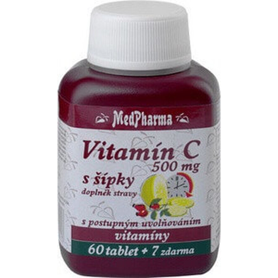 MedPharma VITAMINA C 500MG cu săgeți 1×37 tbl, eliberare treptată