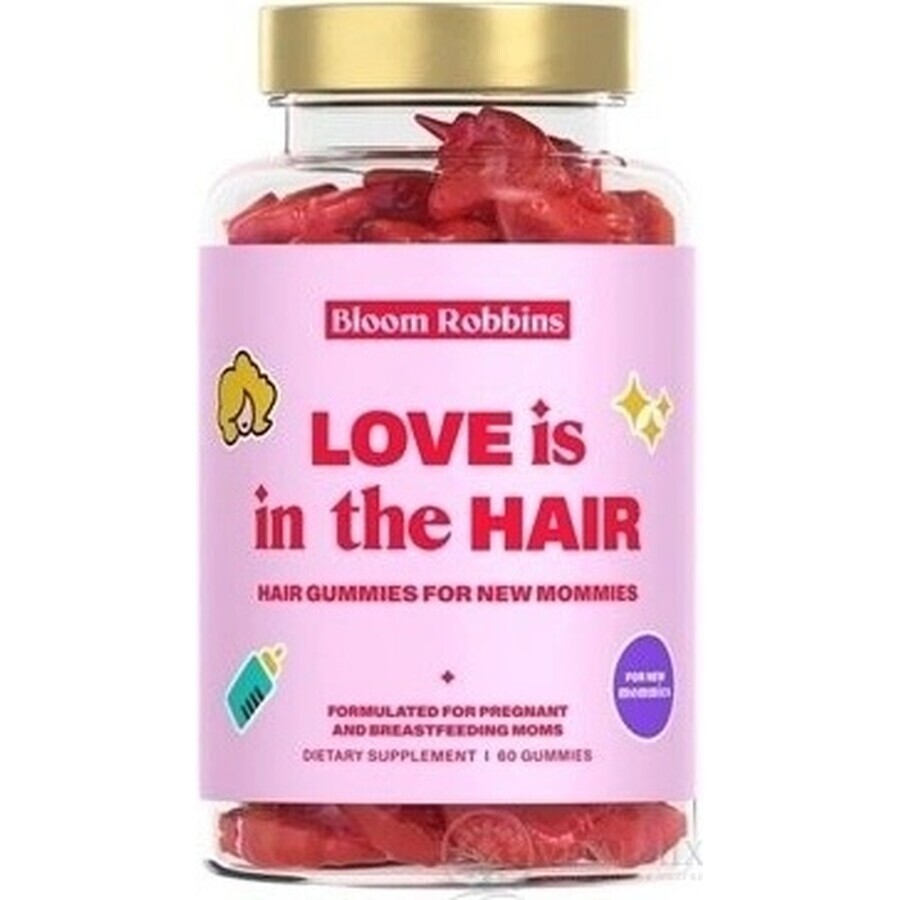 LOVE is in the HAIR - Chicle capilar para nuevas mamás 1×60 pcs, suplemento nutricional para mamás