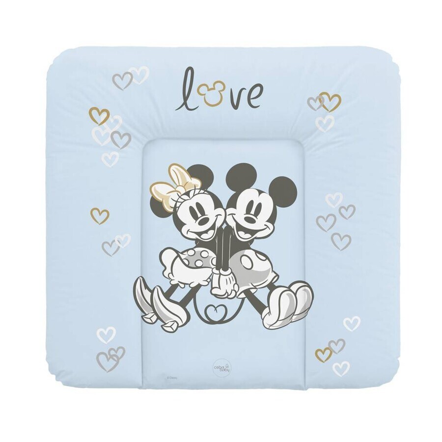 CEBA Disney Minnie & Mickey Blauw 1×1 stuks Zachte vervangingsmat voor commode (75x72)