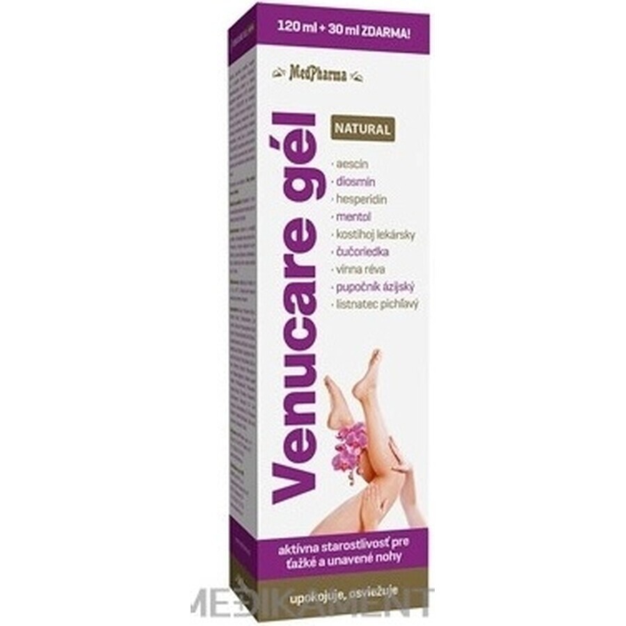 MedPharma VENUCARE GEL NATURAL 1×150 ml, gel 120 ml+30 ml gratuit