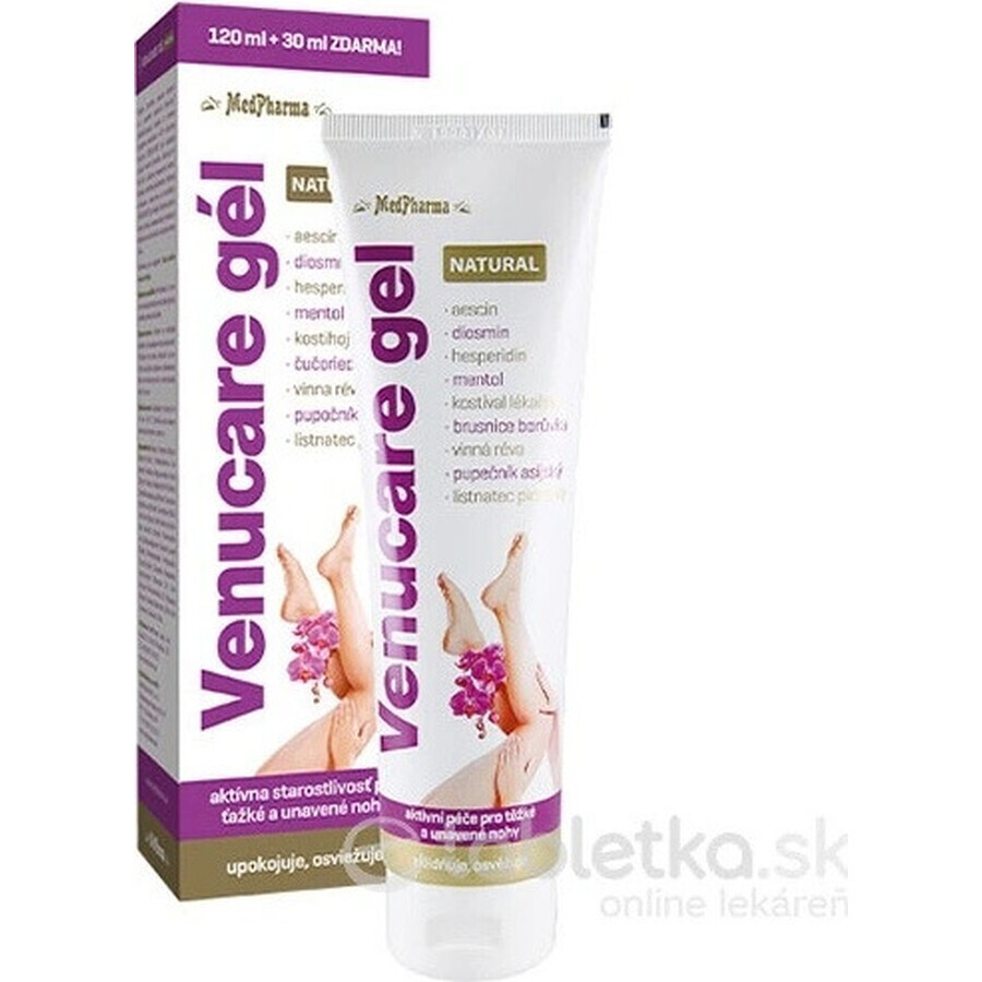 MedPharma VENUCARE GEL NATURAL 1×150 ml, gel 120 ml+30 ml gratuit