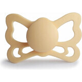 FRIGG Butterfly Anatomical Silicone Soother Pale Daffodil, +6m 1×1 buc, silicon soother