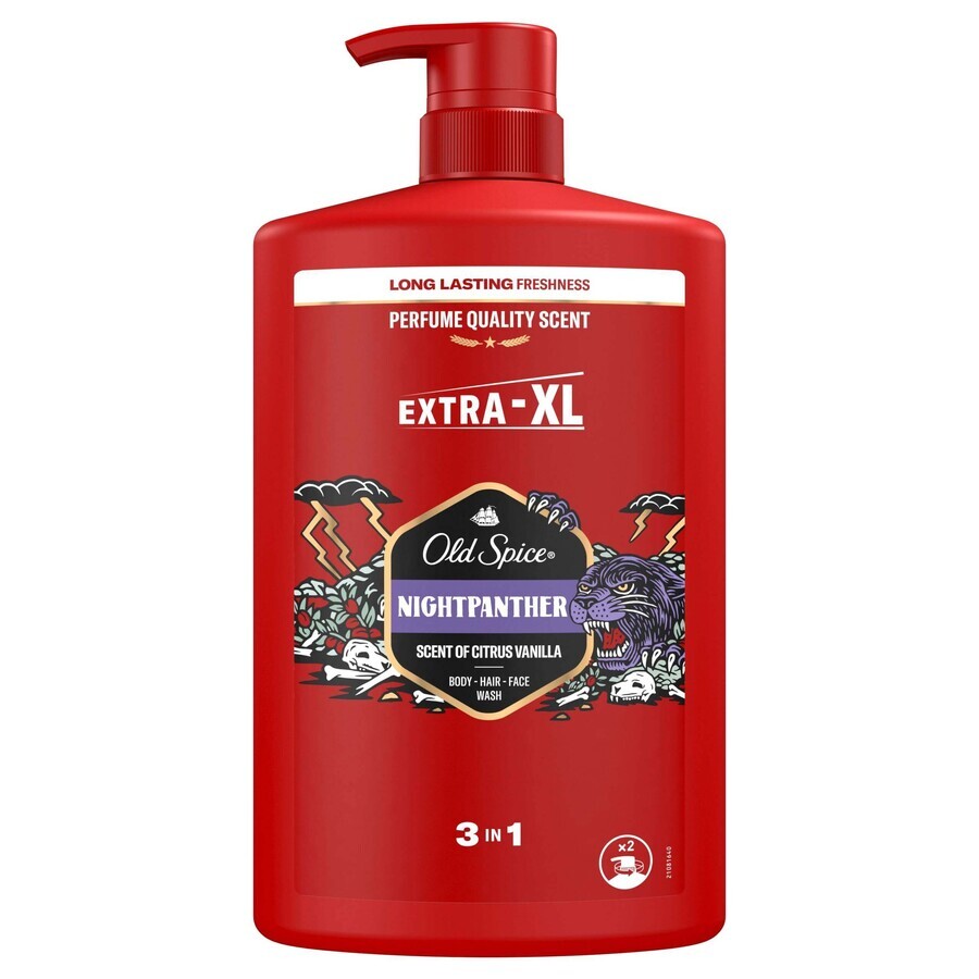 Old Spice Wolfthorn Gel douche et shampooing 1×1000 ml, gel douche et shampooing