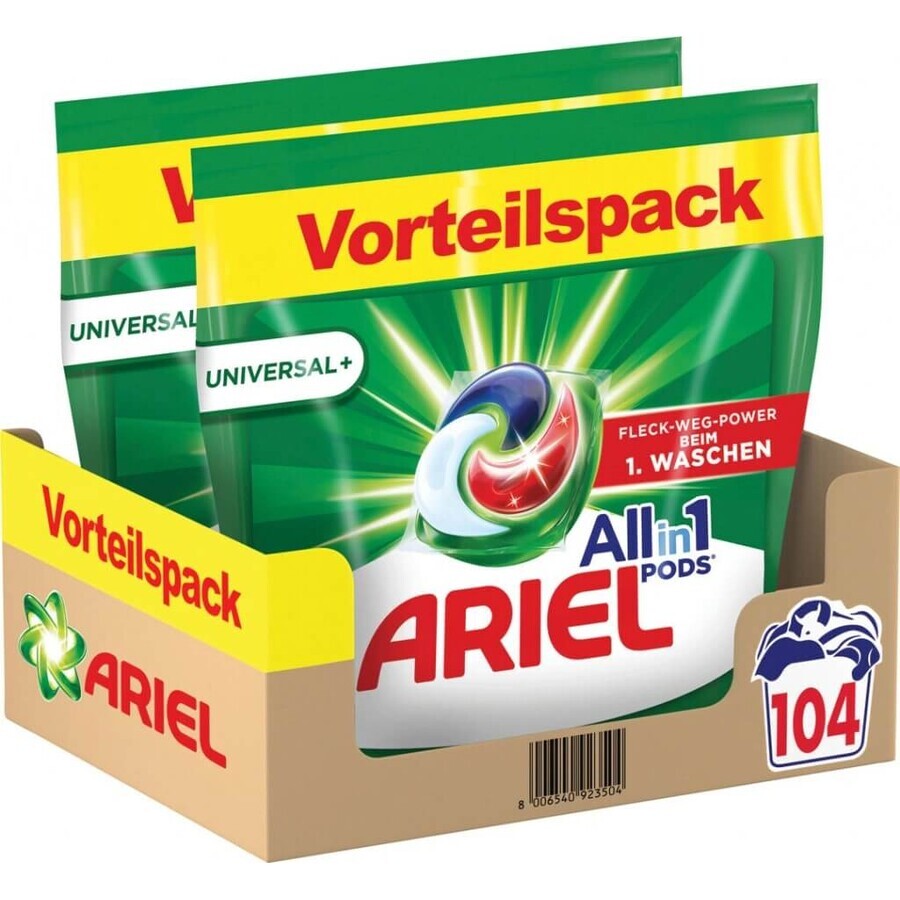 Ariel Comprimidos de gel 104 uds Universal+ 1×104 uds, cápsulas de gel