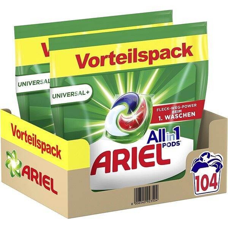 Ariel Comprimidos de gel 104 uds Universal+ 1×104 uds, cápsulas de gel