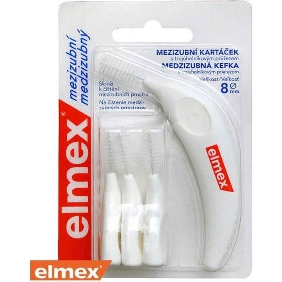 ELMEX INTERDENTAL NO.8 WHITE 1x4 buc, perii interdentare