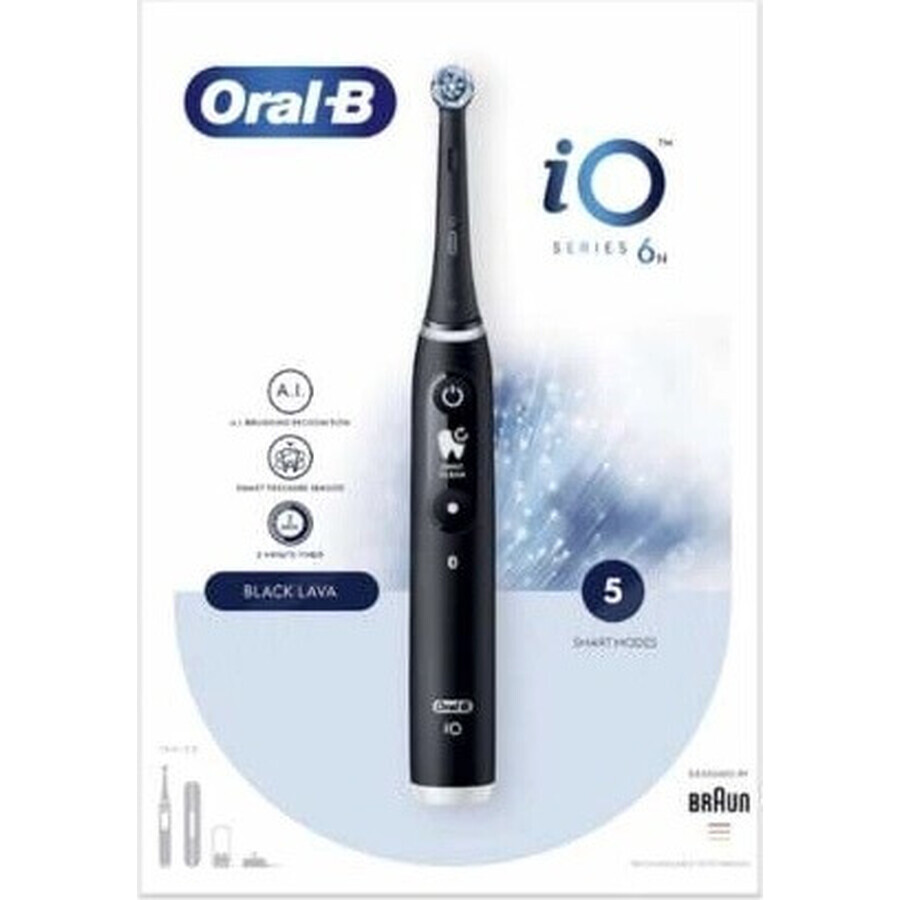 Oral B Oral B iO Series 6 Nero 1×1 Spazzolino elettrico, spazzolino elettrico