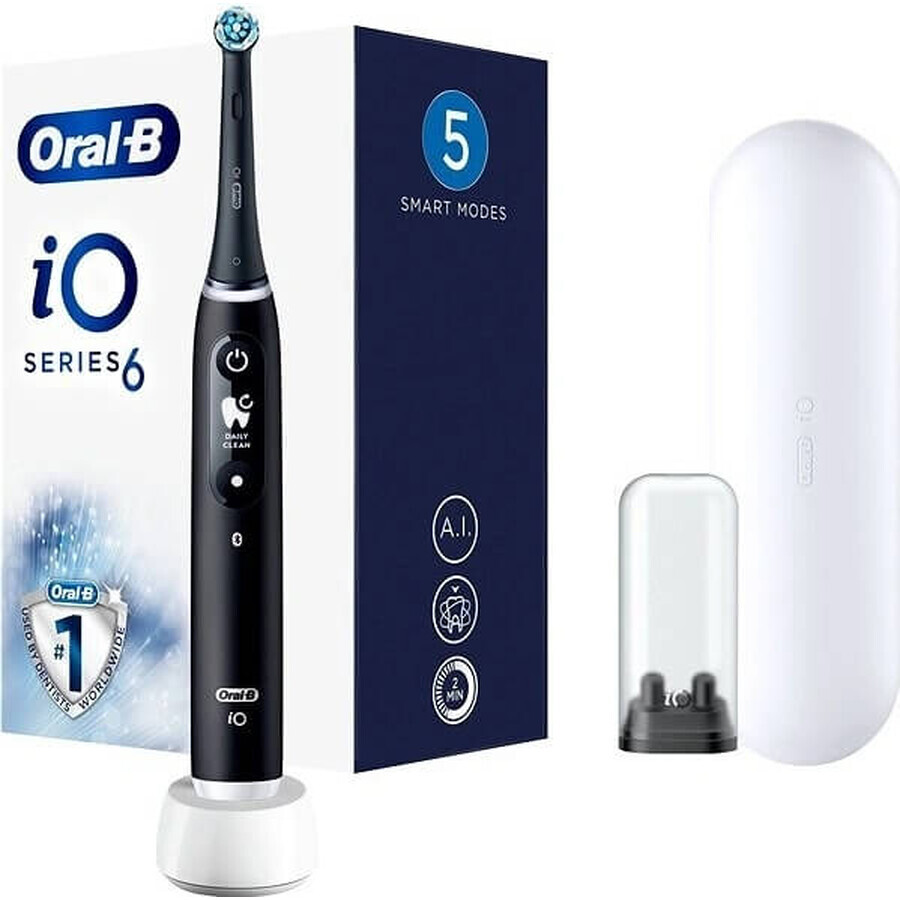 Oral B Oral B iO Series 6 Nero 1×1 Spazzolino elettrico, spazzolino elettrico