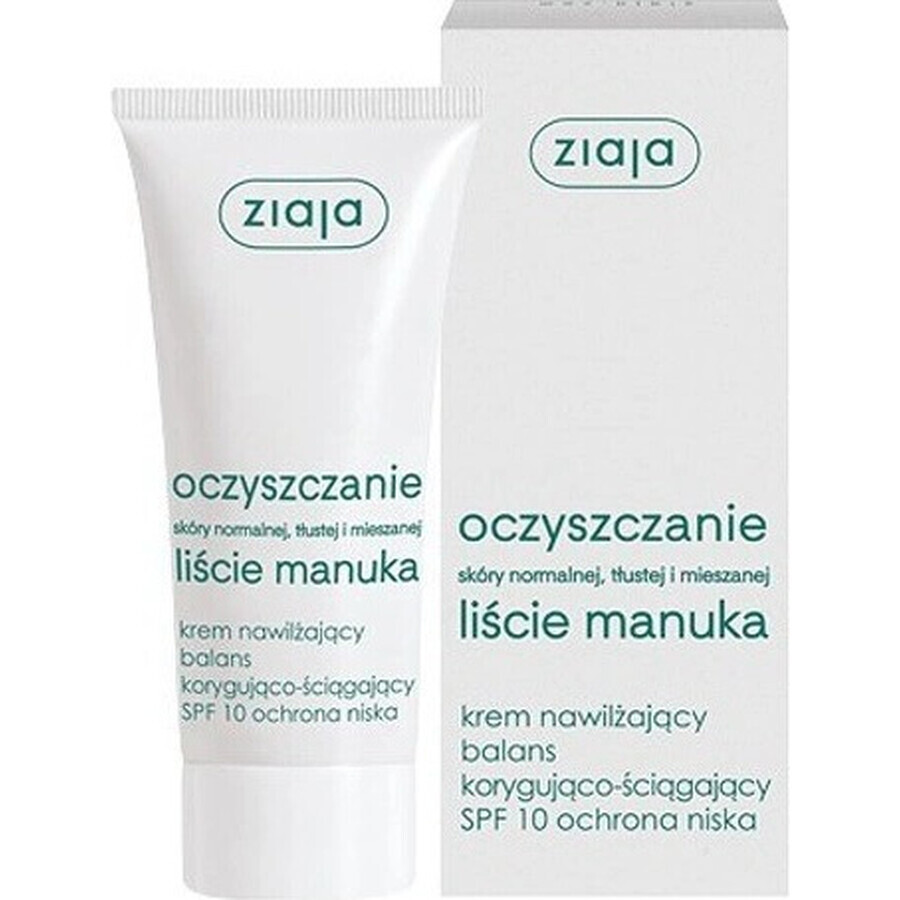 Ziaja Manuka - crème de jour normalisante pour les peaux grasses et mixtes 12+ 1×50 ml, crème de jour