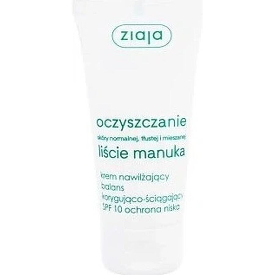 Ziaja Manuka - crème de jour normalisante pour les peaux grasses et mixtes 12+ 1×50 ml, crème de jour