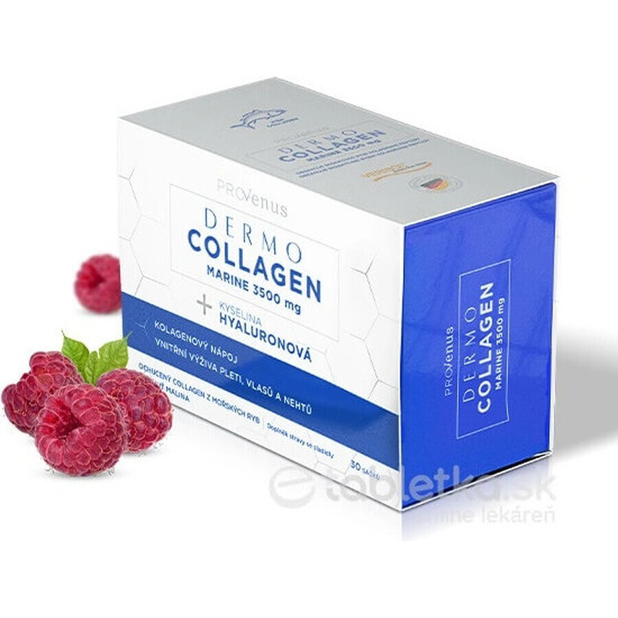 DermoCollagen Marine 3500 mg ProVenus 1×30 piezas, sabor frambuesa