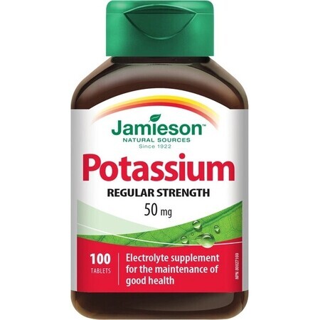 JAMIESON POTASIO 50 mg 1×100 tbl, potasio