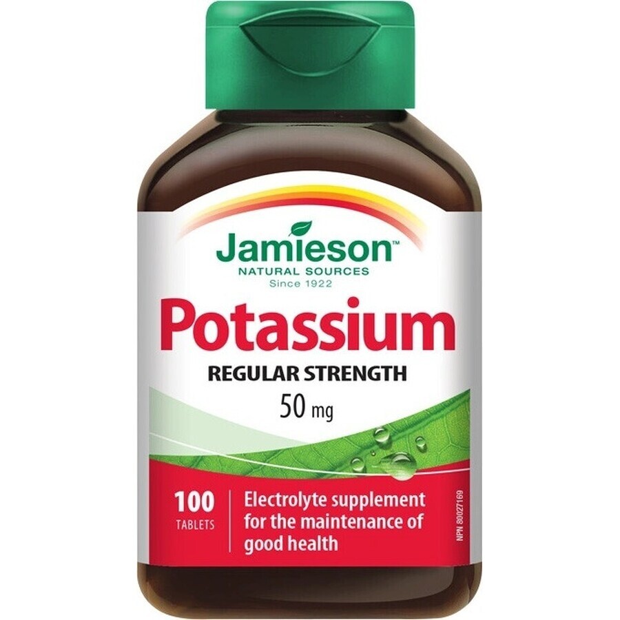 JAMIESON POTASIO 50 mg 1×100 tbl, potasio