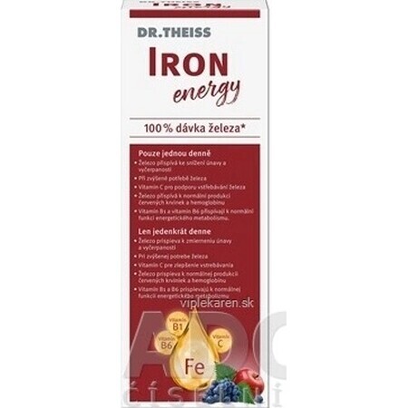 Dr Theiss Iron Energy 1×250 ml, integratore alimentare