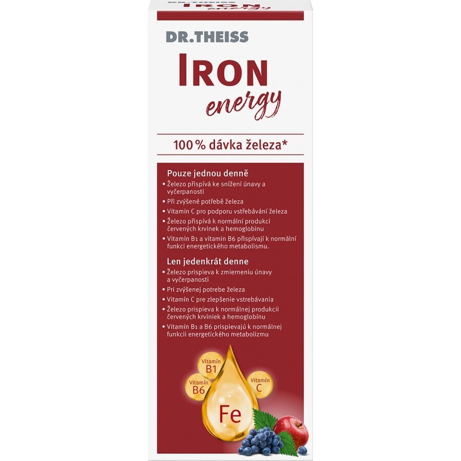 Dr Theiss Iron Energy 1×250 ml, integratore alimentare