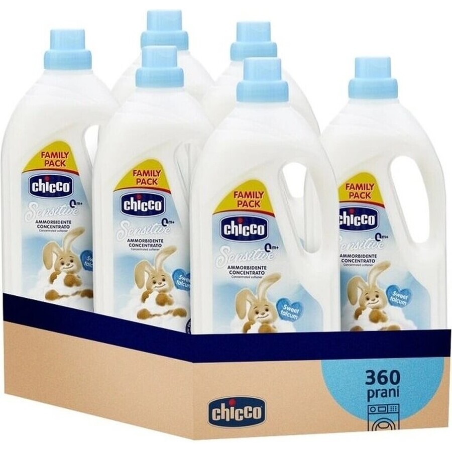 6x CHICCO CHICCO Polvere dolce balsamo concentrato per tessuti 1,5 l (60 lavaggi) 6×1500 ml, balsamo per tessuti