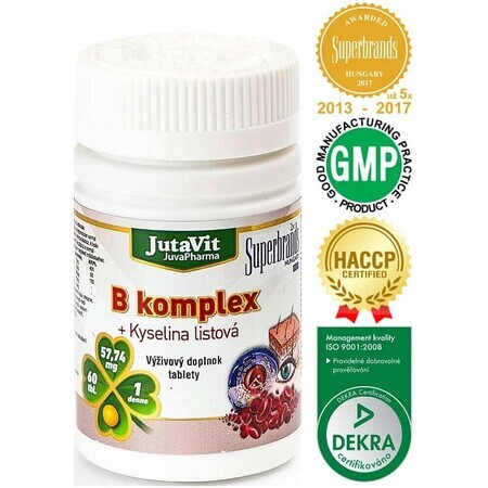 JutaVit B-complex + acid folic tbl 1x60 buc