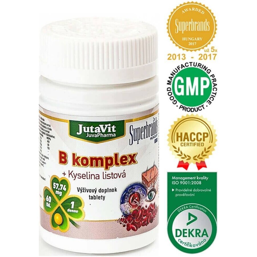 JutaVit B-complex + acid folic tbl 1x60 buc