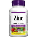 WEBBER NATURALS Zinc 15 mg 1×90 tbl, food supplement