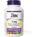 WEBBER NATURALS Zinc 15 mg 1×90 tbl, food supplement