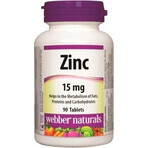 WEBBER NATURALS Zinc 15 mg 1×90 tbl, food supplement