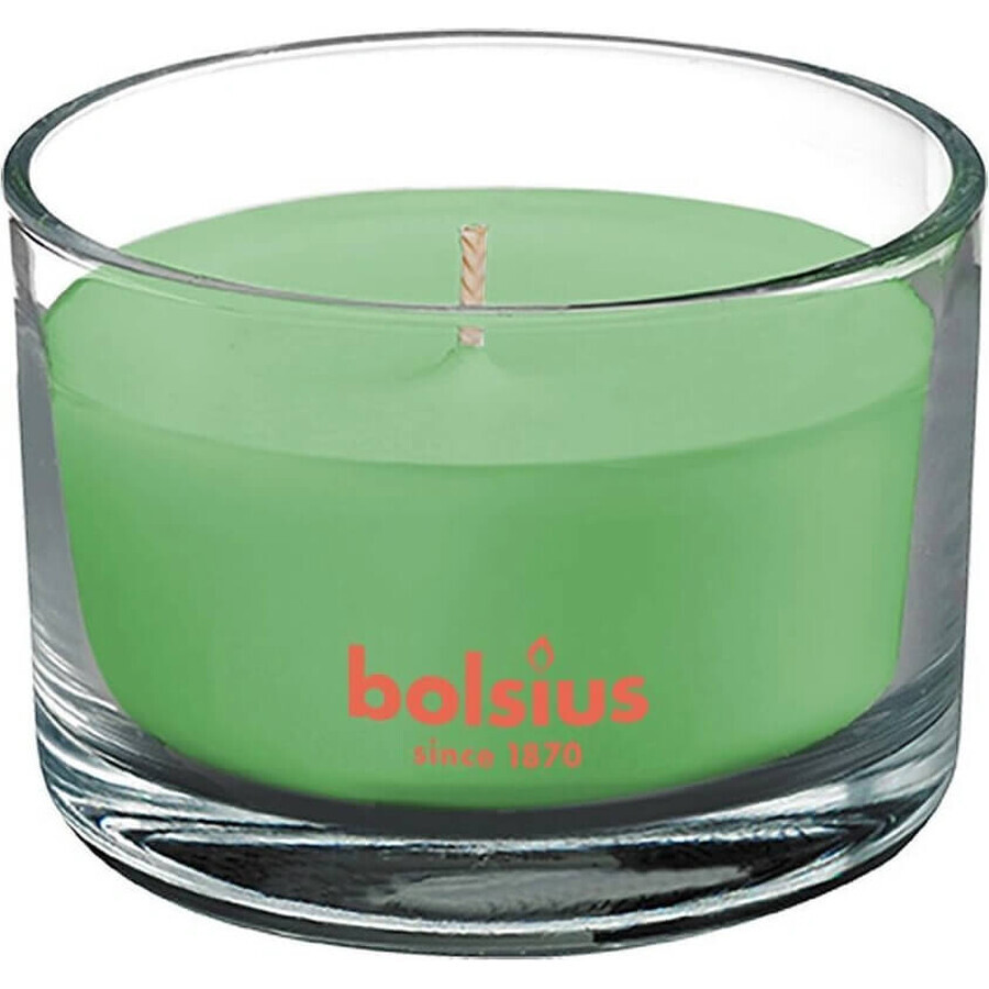 Bolsius Aromatic 2.0 Vela perfumada de vidrio con té verde 1×1 unidad, tamaño 90 x 63 mm