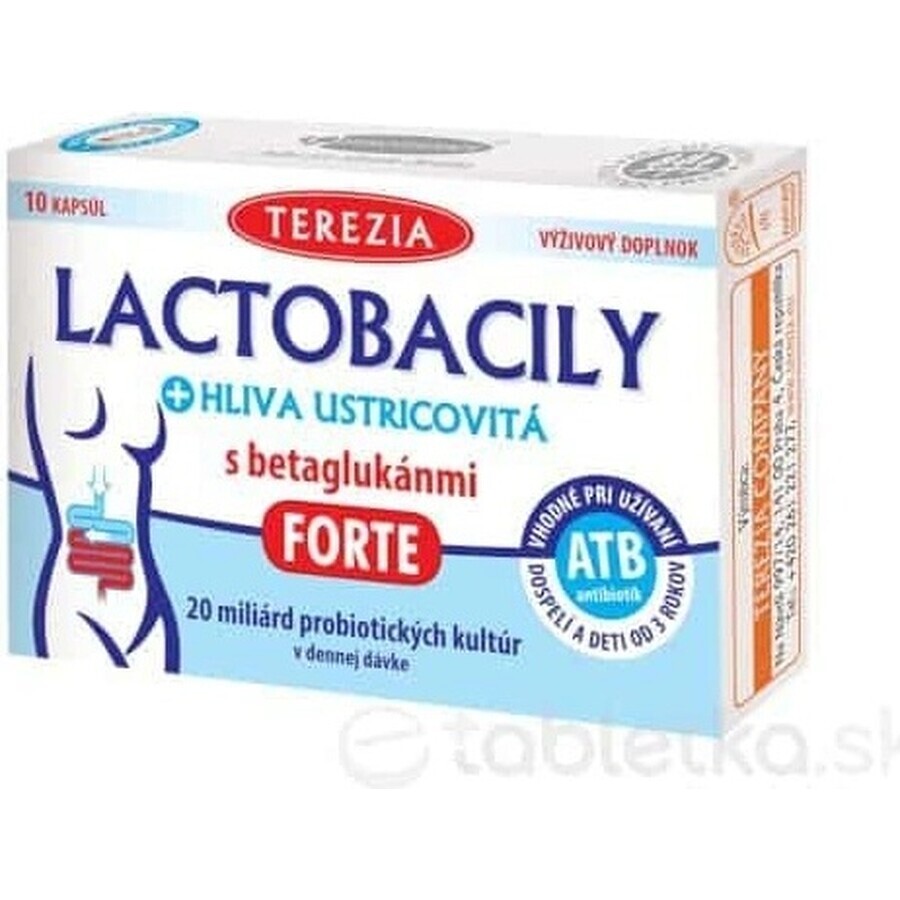 TEREZIA LACTOBACILY + USTRICOUS FUNGUS 1x10 cps, cu betaglucani FORTE