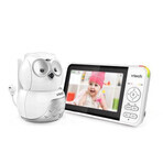 VTECH BM5550-OWL, baby video baby sitter Owl cu ecran de 5" și cameră pivotantă 1×1pc, baby sitter