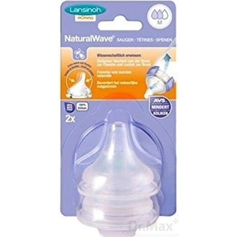 LANSINOH NaturalWaveTM S 1×2 pcs NaturalWaveTM S 1×2 pcs, silicone pacifier