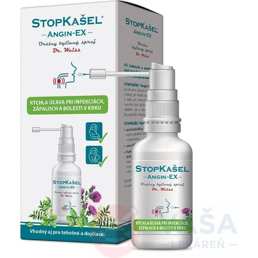 StopCough ANGIN-EX spray pentru dureri în gât 1×30 ml, spray