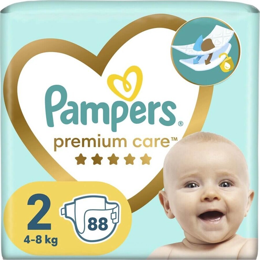 Pampers Premium MBP S2 224pcs (4-8kg) 1×224 pcs nappes