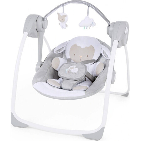 Ingenuity - Leagăn cu melodie Cuddle Lamb 1×1 buc, leagăn compact, până la 9 kg