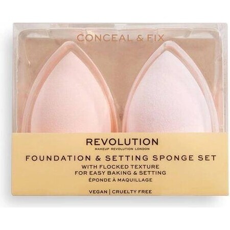 Revolution Conceal & Fix Setting Set 1×1 spugna per il trucco