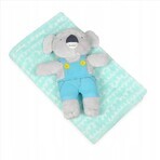 BABYMATEX Spielzeugdecke Koala Mint 75 x 100 cm 1×1 Stück, für Kinder