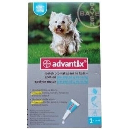 Advantix Spot-on für Hunde von 4 bis 10 kg 1×1 ml, Pipette