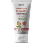 Wooden Spoon Sunscreen Body Lotion Mango Baby & Family SPF 50 1×100 ml, Loțiune de corp cu protecție solară