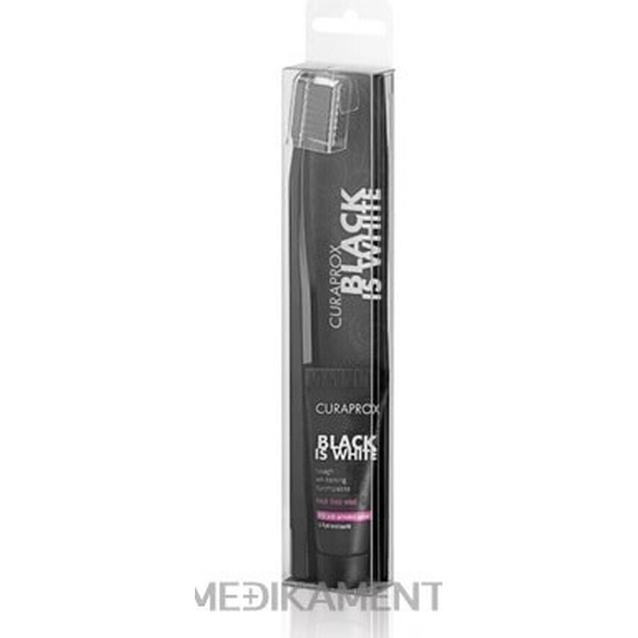 CURAPROX Black is White Light-Pack 1×1 set, dentifricio 8 ml + spazzolino CS 5460 1 pz.