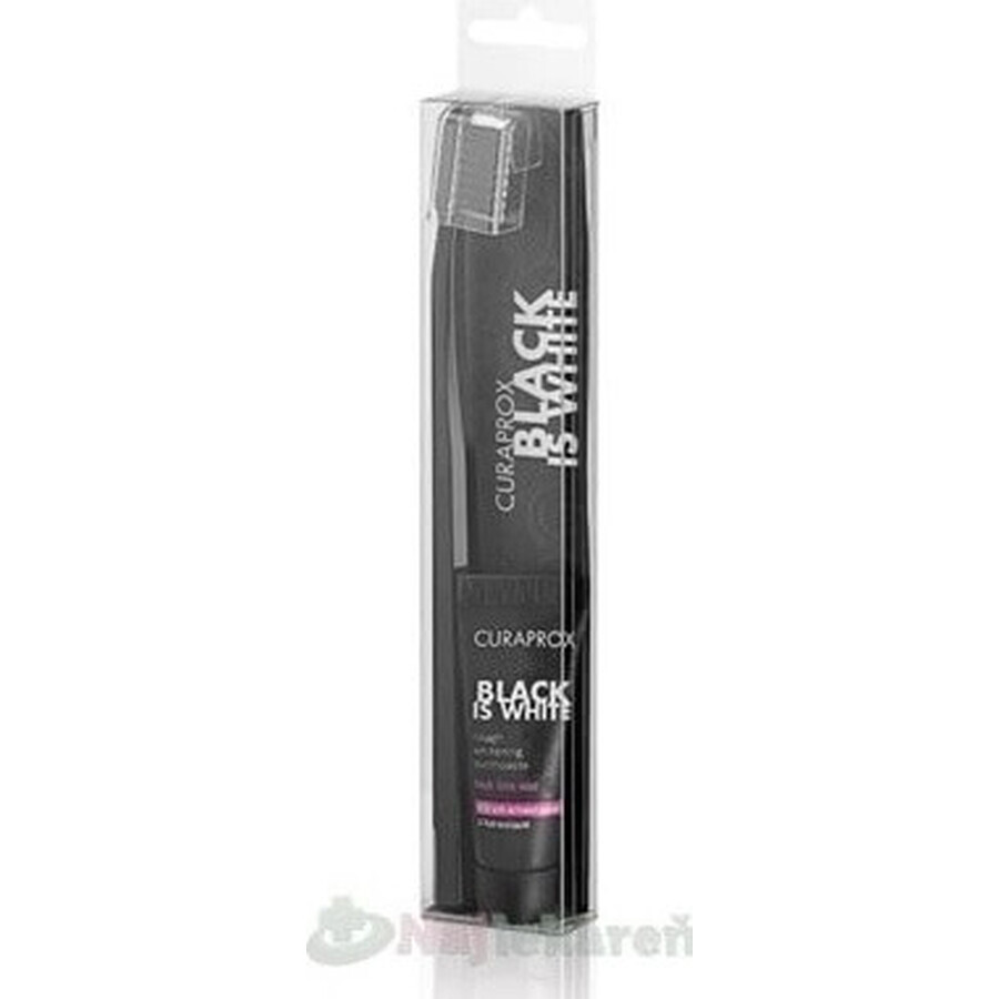 CURAPROX Black is White Light-Pack 1×1 set, dentifricio 8 ml + spazzolino CS 5460 1 pz.