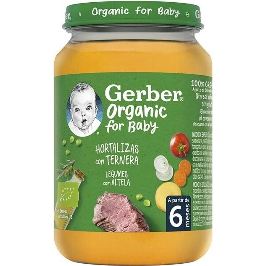 Gerber Biologische Vlees en Groente Snack 1×190 g, snack