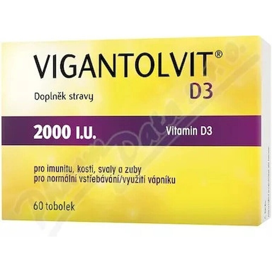 Vigantolvit D3 2000 IU 1×60 cps, complemento alimenticio