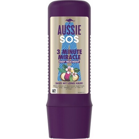 Aussie SOS Save My Lengths! 3 Minute Miracle Deep Conditioner | With Australian Superfoods Blend 1×225ml, Balsam